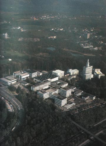 Das Interatom-Firmengelände im Oktober 1990
